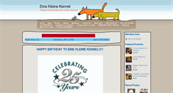 Desktop Screenshot of einekleinekennel.com