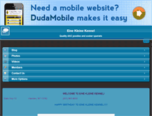 Tablet Screenshot of einekleinekennel.com